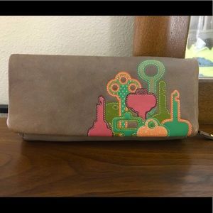 Fossil Key Design Leather Wallet